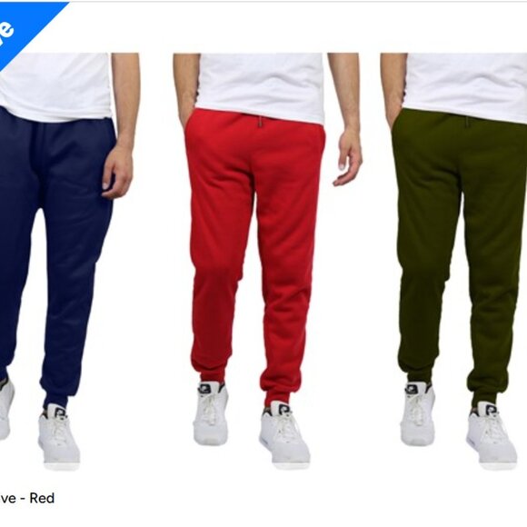 6pk Blue Ice Men's Modern Fit Heavyweight Classic Fleece Jogger Sweatpants - Picture 4 of 6